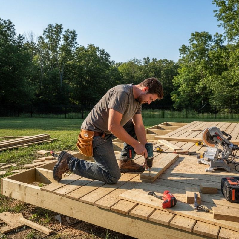 Local Deck Construction pros at work